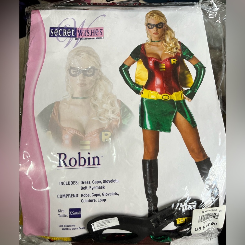 DC Comics Robin Costume Size Women’s XSmall.